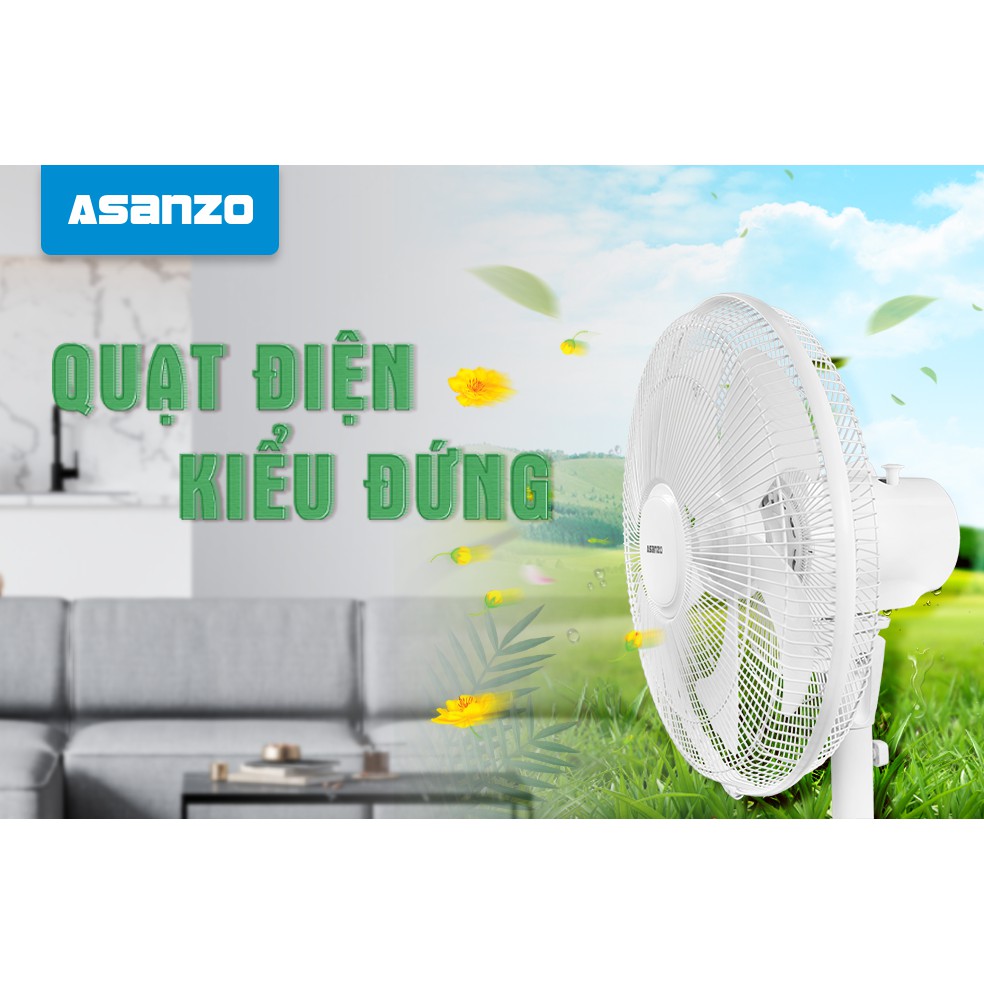 Quạt cây đứng Asanzo AR520 có điều khiển - AM520 không remote điều khiển