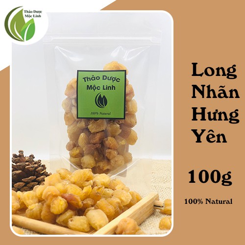 100g Long nhãn sấy khô Hưng Yên cao cấp, quả khô ngọt tự nhiên chuẩn chất lượng