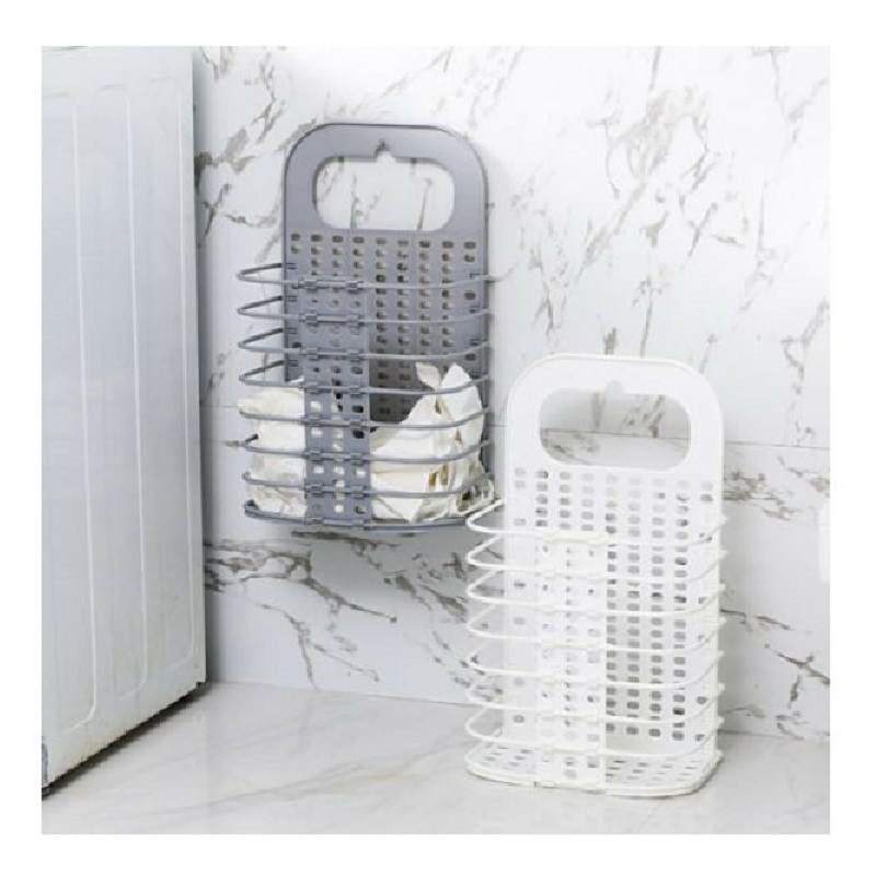 Giỏ Đựng Đồ Gấp Gọn Treo Tường Thông Minh Bằng Nhựa - Giỏ Đựng Quần Áo Và Đồ Dùng Gia Đình Đa Năng