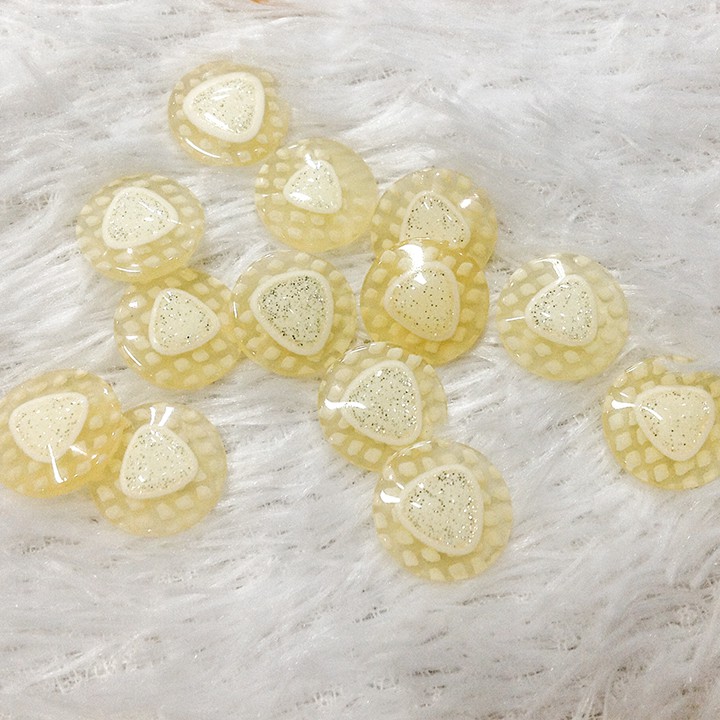 Nút áo 1.5cm nhiều màu cúc in hoa văn họa tiết ca rô dễ thương