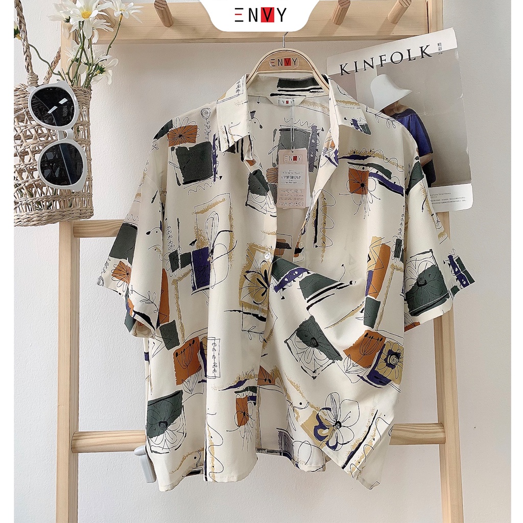 [Mã BMBAU50 giảm 7% đơn 99K] Áo Sơ Mi Họa Tiết ENVY - S78