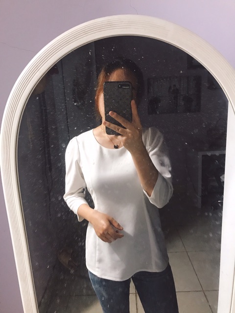 áo công sở thắt nơ eo size S