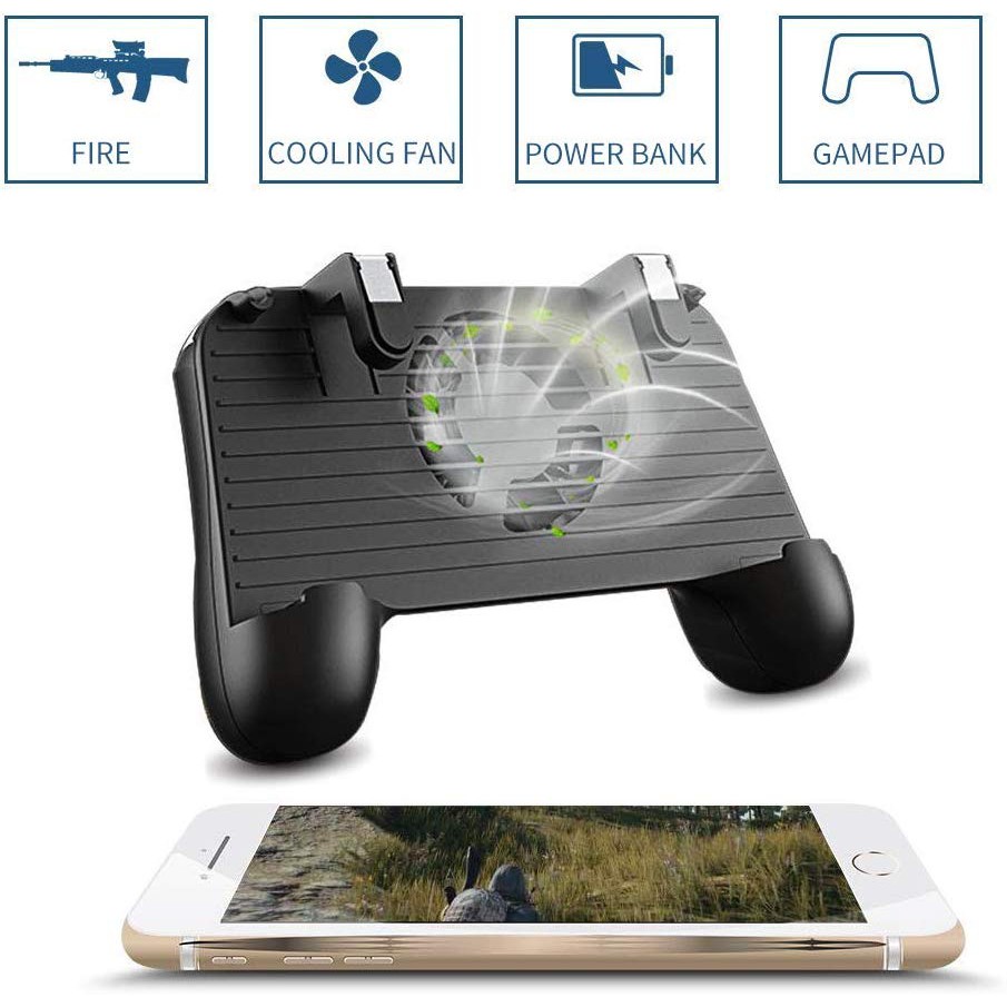 PUBG Bộ điều khiển trò chơi di động,Gamepad và Trigger Điện thoại làm mát Pad Ngân hang năng lượng