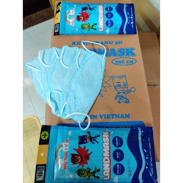 Khẩu trang Trẻ Em Landmask kid KF94 đủ 8 mầu sắc,1 gói 6 chiếc