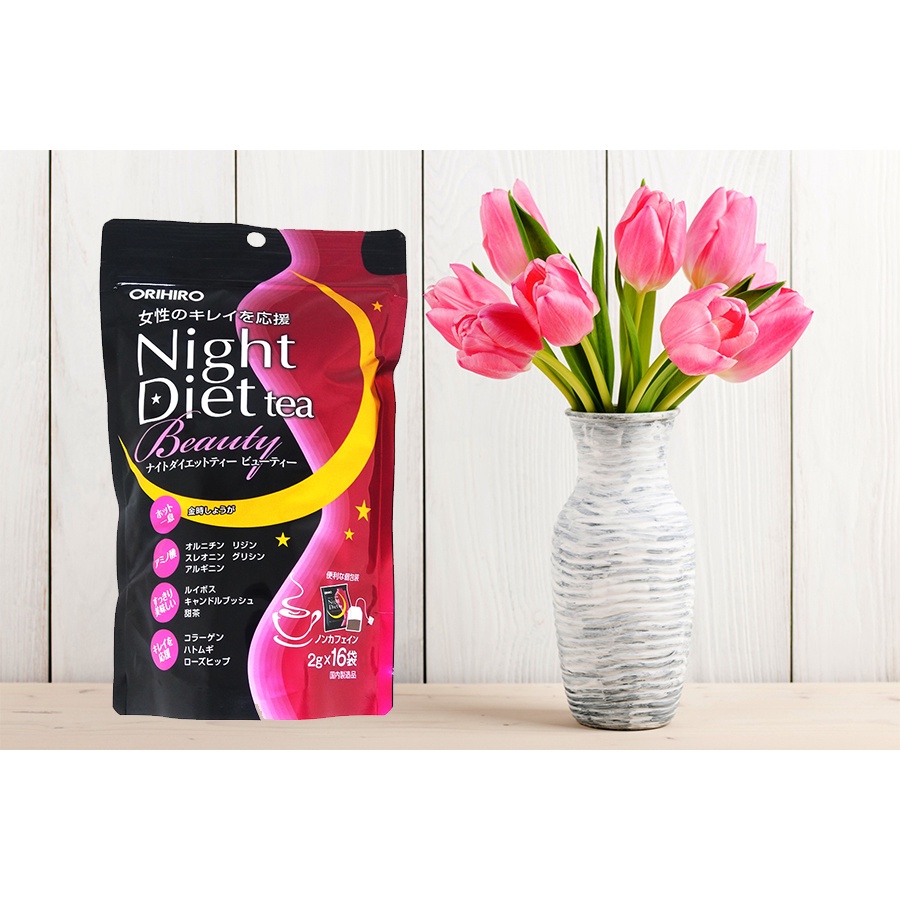 TRÀ GIẢM CÂN VÀ ĐẸP DA BAN ĐÊM CỦA NHẬT NIGHT DIET TEA ORIHIRO