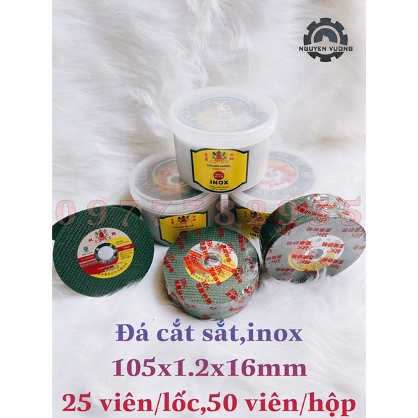 Đá cắt sắt ,inox sư tử 1 tấc  hộp 50 viên