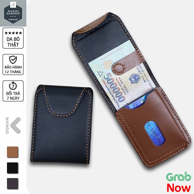 Ví Nam Nữ Da Bò Cách Điệu Thời Trang, Bóp Nam Nữ Da Bò Mini Cao Cấp Nhỏ Gọn SEN3 Bảo Hành Da 12 Tháng