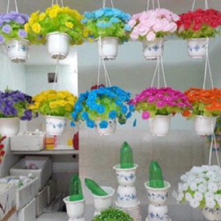 Hoa giấy lụa cánh tròn