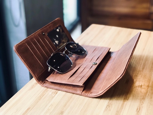 Ví Nữ Cầm Tay Handmade Da Thật Cao Cấp