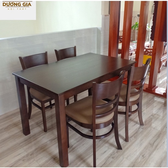 Bộ bàn ăn cơm 4 ghế cabin, bàn ăn gỗ giá rẻ