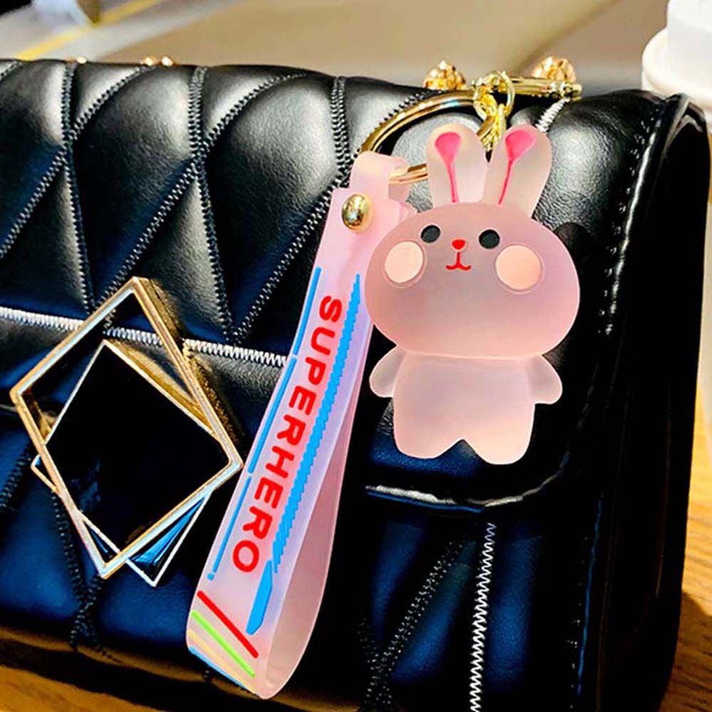 Móc Chìa Khóa Bằng Nhựa Trong Suốt Hình Động Vật Nhiều Màu Dễ Thương