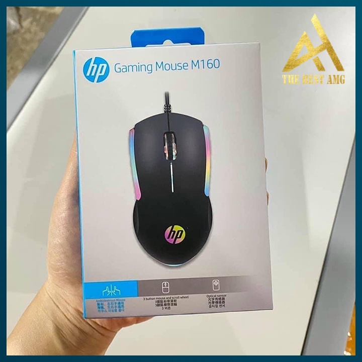 Chuột Máy Tính Có Dây Chuột Gaming LED RGB HP M160 Chuột Laptop PC Mouse Chơi Game Văn Phòng