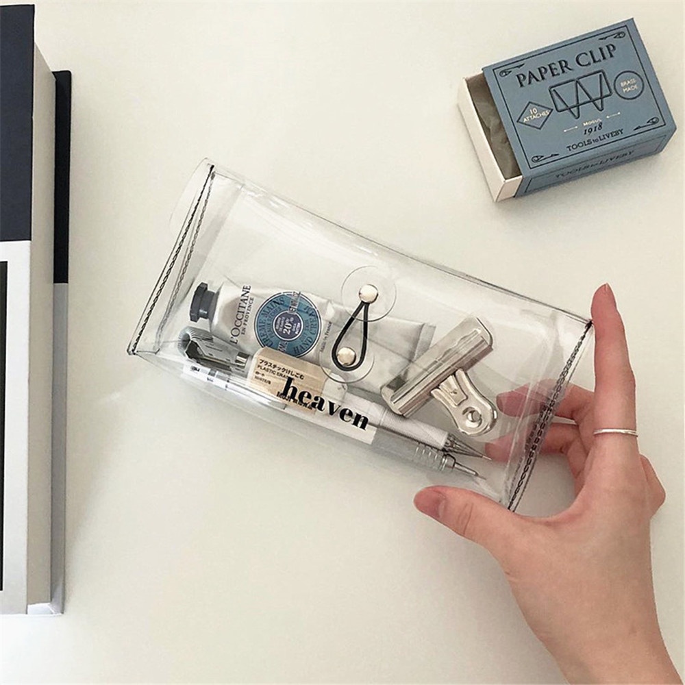 Túi Đựng Bút Bằng PVC Trong Suốt Đa Năng Tiện Dụng