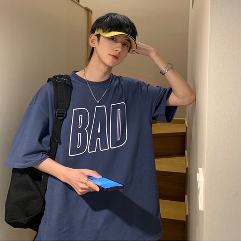 Áo thun AOKANG tay lửng dáng rộng phong cách hip hop thời trang mùa hè tùy chọn màu sắc dành cho nam