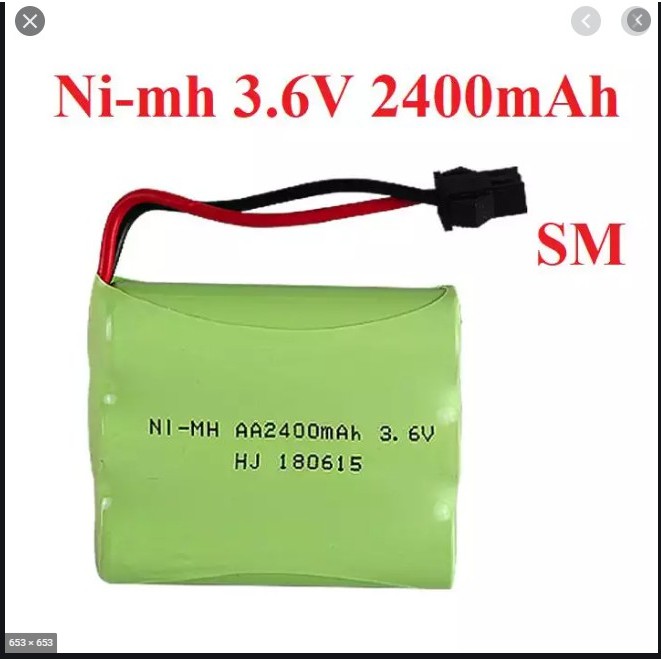 Pin Ni-Mh 3.6v 2400mah xe điêu khiển sạc lại nhiều lần