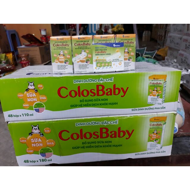 1 thùng Sữa bột pha sẵn colosbaby 180ml