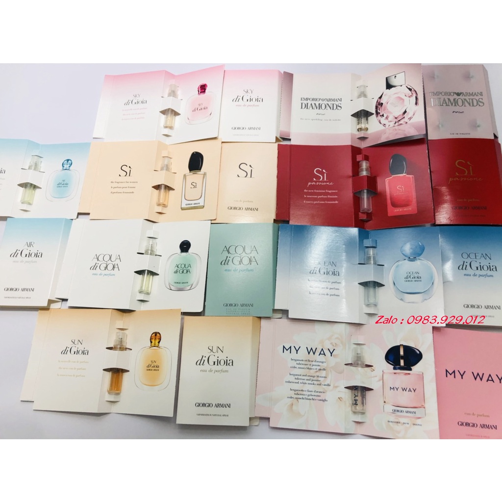 Tổng hợp mẫu thử Nước Hoa Giorgio Armani