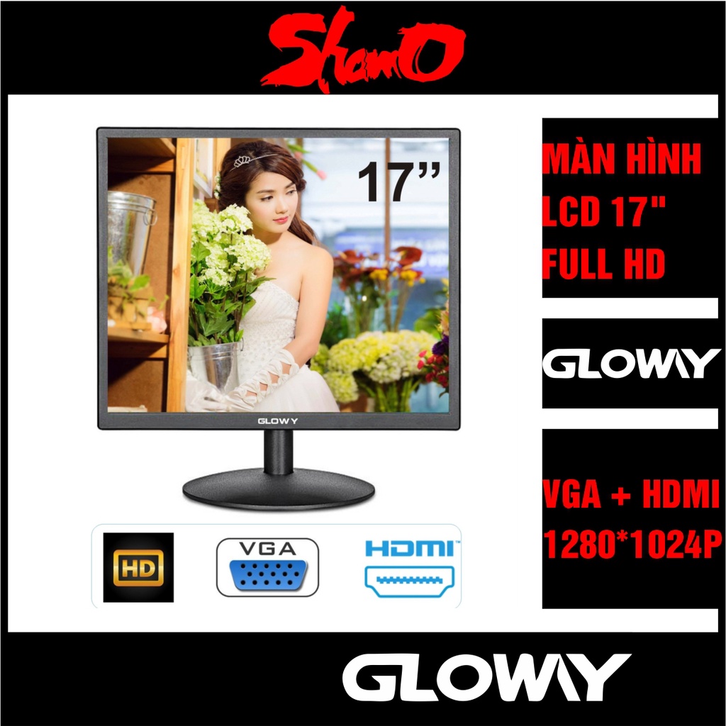 Màn hình Led 17 inch Gloway Full HD 1280 x 1024P Siêu phẳng Chính hãng Bảo thumbnail