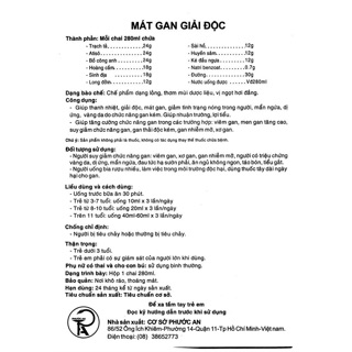 Mát gan giải độc PHƯỚC AN 280ml