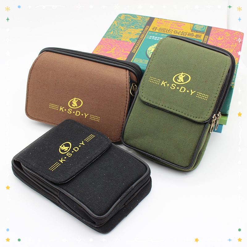 Túi Đeo Hông Đựng Điện Thoại Bằng Vải Canvas Tiện Dụng