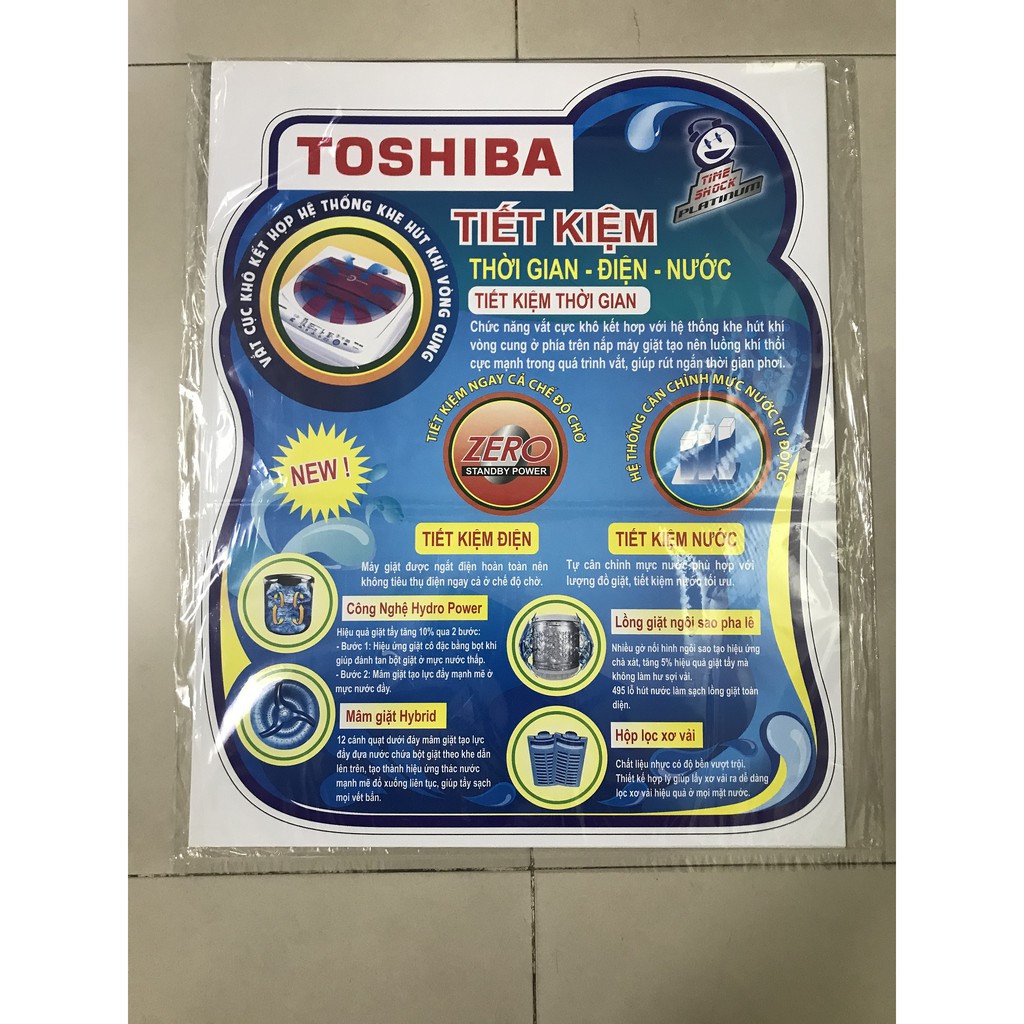 Tem dán máy giặt Toshiba/ Miếng dán máy giặt Toshiba