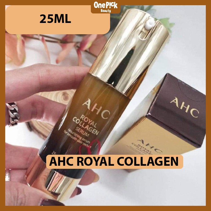 OnePick) Serum dưỡng da, cấp ẩm, dưỡng trắng, cải thiện nếp nhăn với hàm lượng  sữa ong chúa và thành phần Collagen! [AHC Royal Collagen Serum 25ml]