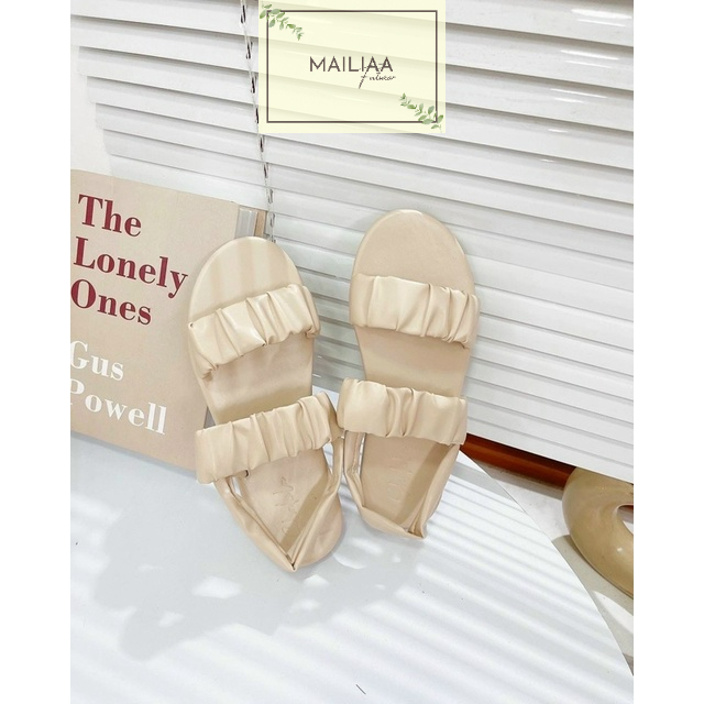 Sandal nữ 2 quai nhúng MAILIAA đế xẹp đi êm