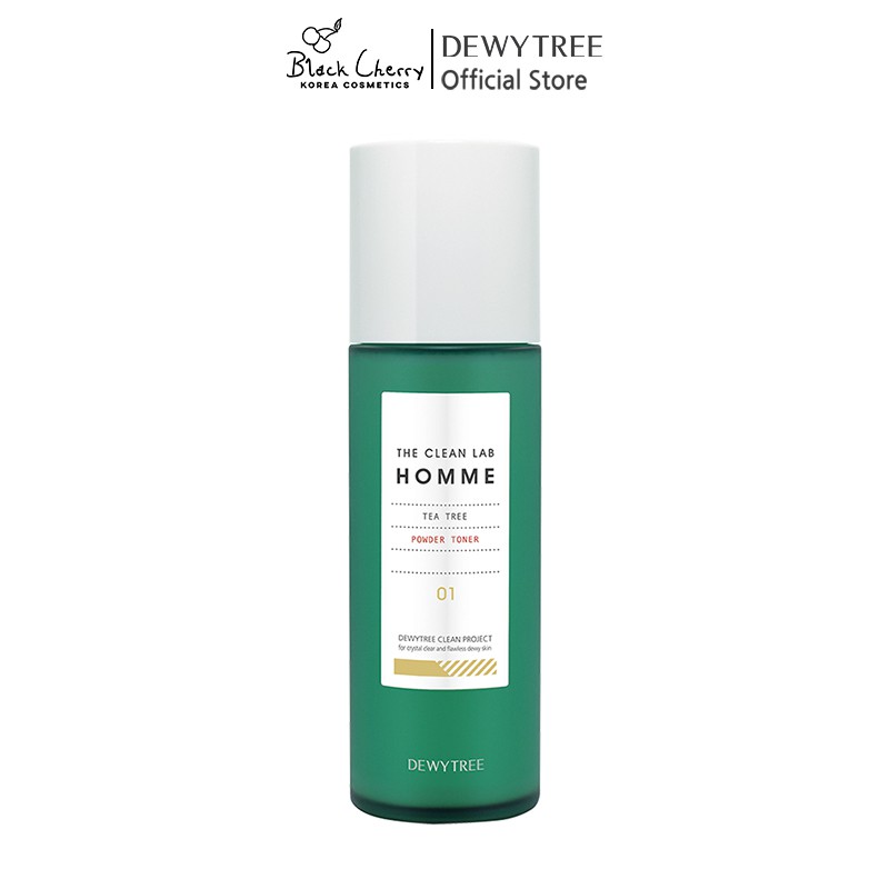 Nước hoa hồng cho nam se khít lỗ chân lông chiết xuất trà xanh Dewytree The Clean Lab Homme Tea Tree Powder Toner 150ml