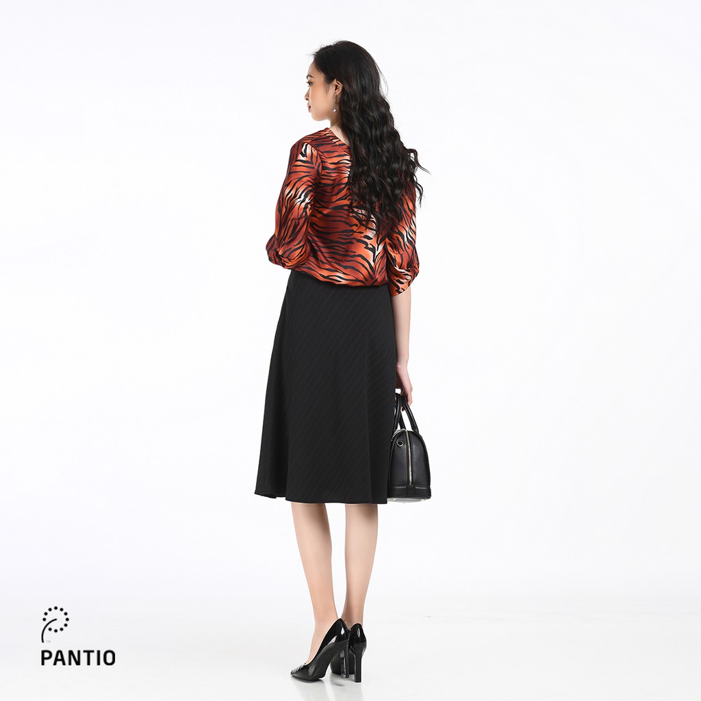 Áo sơ mi chất liệu lụa họa tiết đặc biệt dáng suông FAS12543 - PANTIO