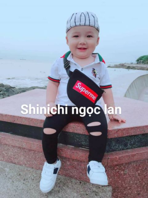 Quần rách gối cho bé