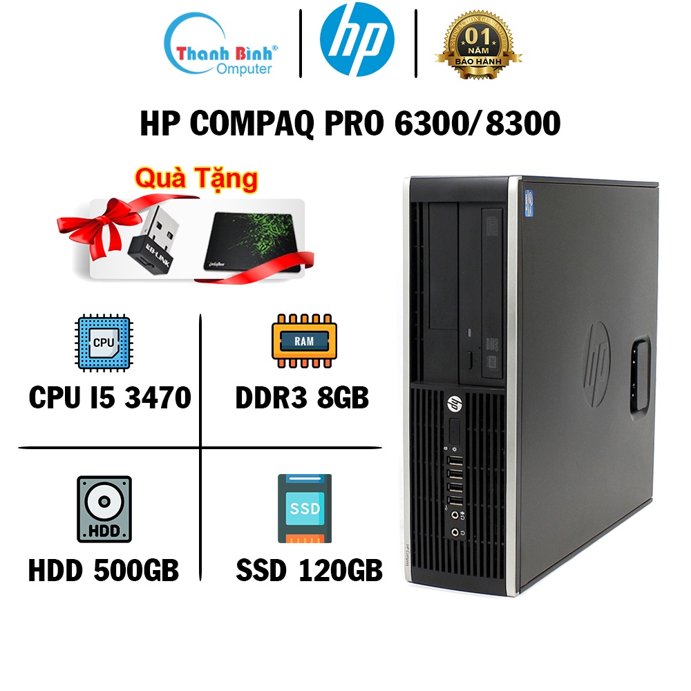 Máy Tính Đồng Bộ ThanhBinhPC HP RPO 6300/8300 ( I5 3470-8G-120G-500G ) - BẢO HÀNH 12 THÁNG 1 ĐỔI 1 - Máy Tính Giá Rẻ