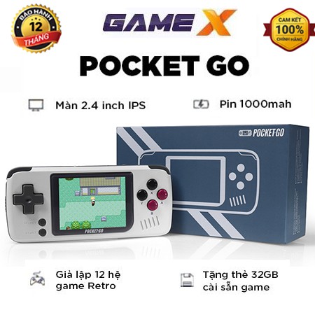 Máy chơi game cầm tay Pocket Go giả lập game retro PS1/NES/SNES/GB/GBC/GBA/MD/MAME/NEOGEO