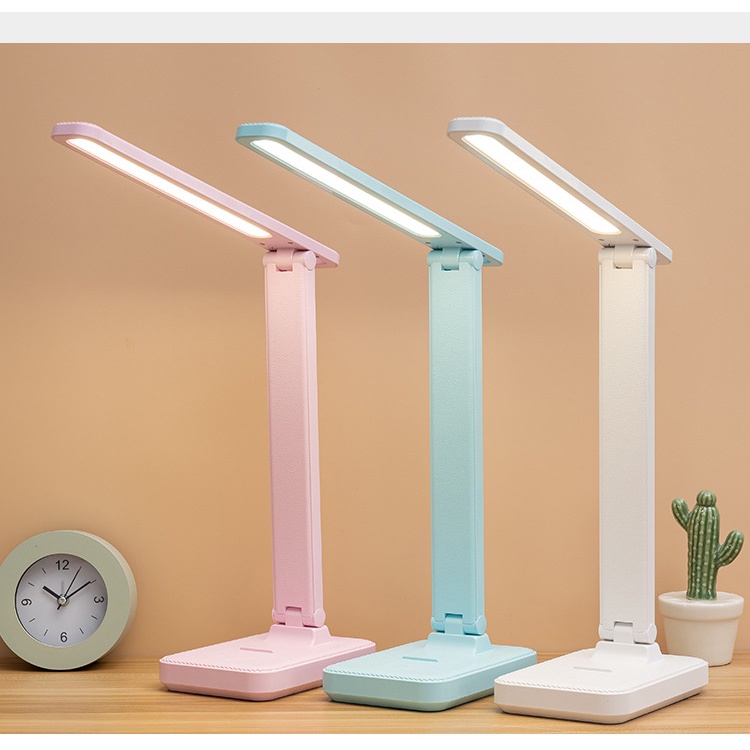[Freeship] Đèn Học Để Bàn Chống Cận Thị Có Led Ánh Sáng Vàng ( Tích điện, 2 chế độ màu, Chỉnh mức độ sáng) - BẢO HÀNH 3T