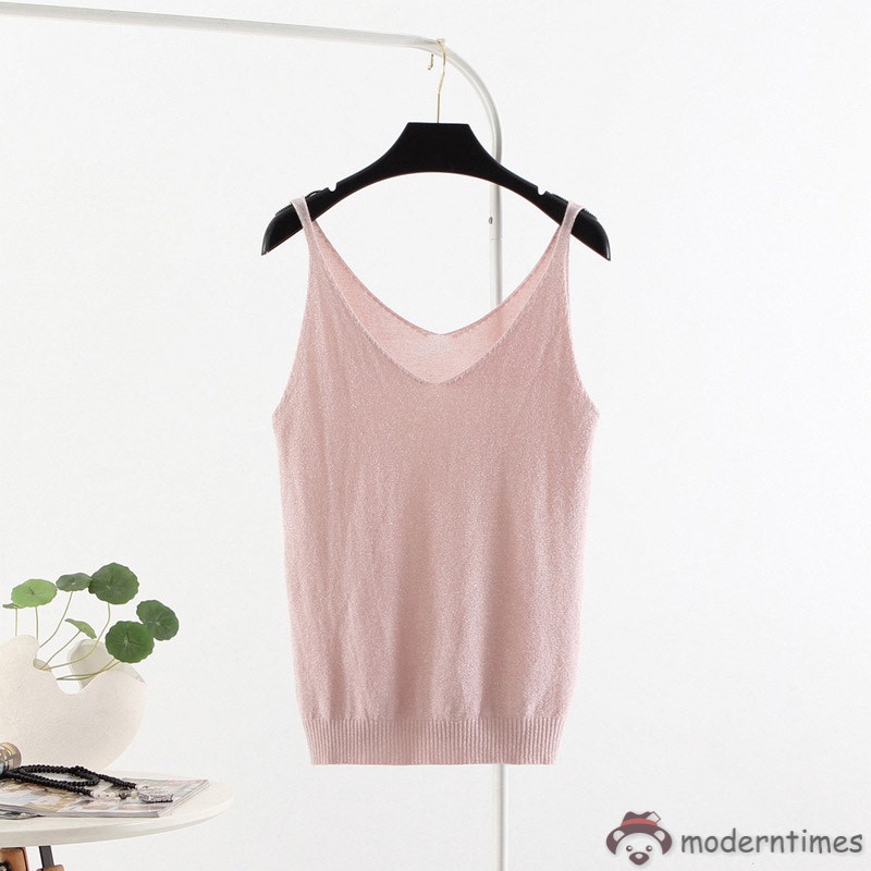 Áo Nữ Không Tay Cổ Chữ V Lấp Lánh Quyến Rũ | BigBuy360 - bigbuy360.vn