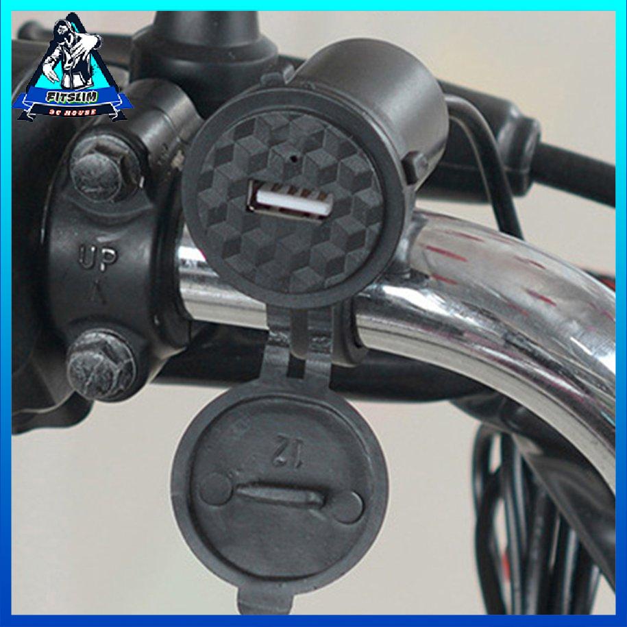 Xe máy Bộ sạc điện thoại di động 12V Xe hơi chống nước Usb đơn có công tắc [8/9]