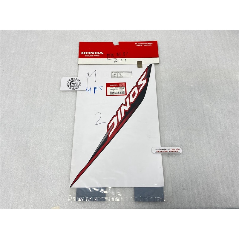 Bộ tem SONIC 150 2019 trắng đỏ đen nhập khẩu Honda Indo