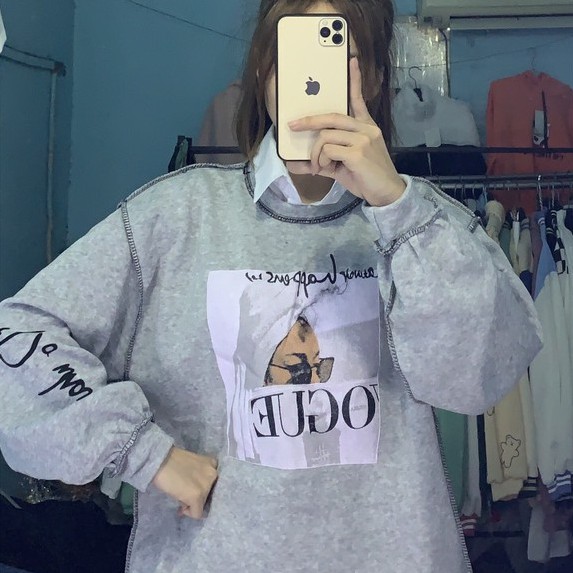 Áo Sweater Vogue Thời Trang Form Rộng Dài Tay, Áo Nỉ Dài Tay | BigBuy360 - bigbuy360.vn