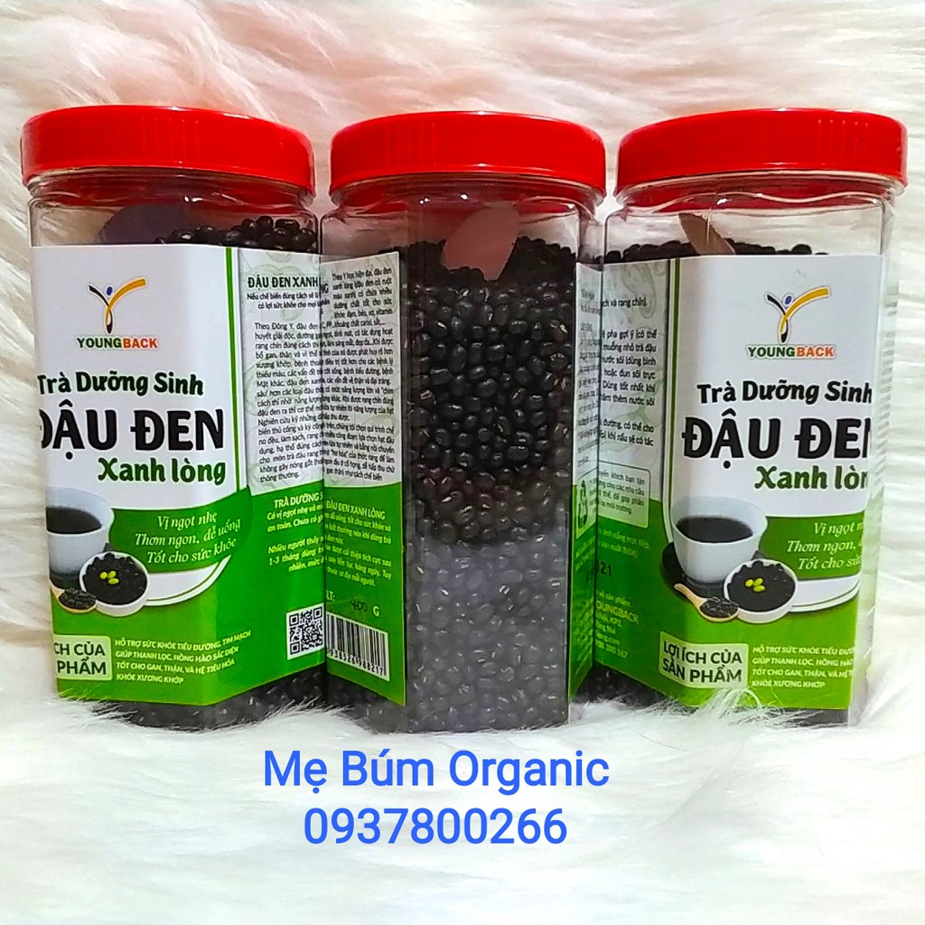 Trà Dưỡng Sinh Đậu Đen Xanh Lòng Youngback (Hủ 400g). Vị Ngọt Nhẹ ,Thơm Ngon Dễ Uống, Tốt Cho Sức Khỏe.