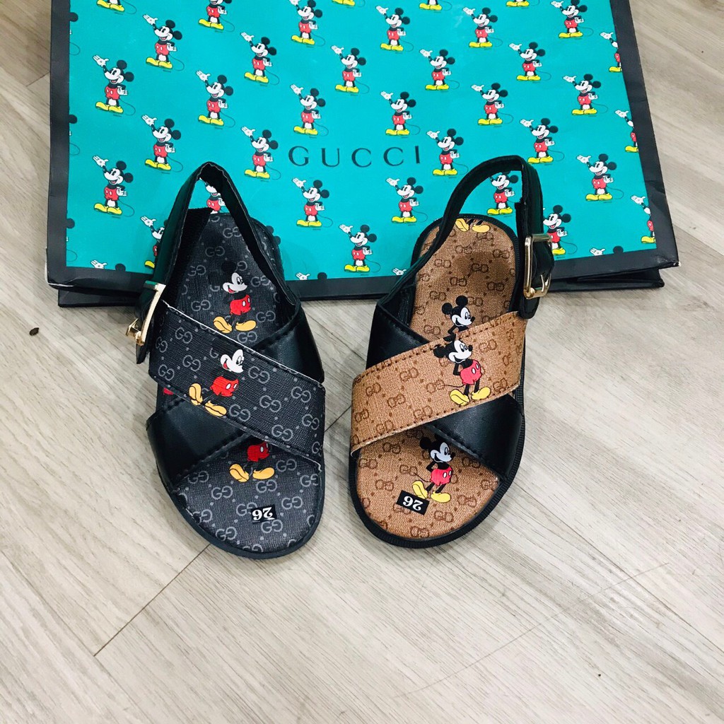 [XẢ]Giày sandal mickey quai chéo cho bé trai bé gái