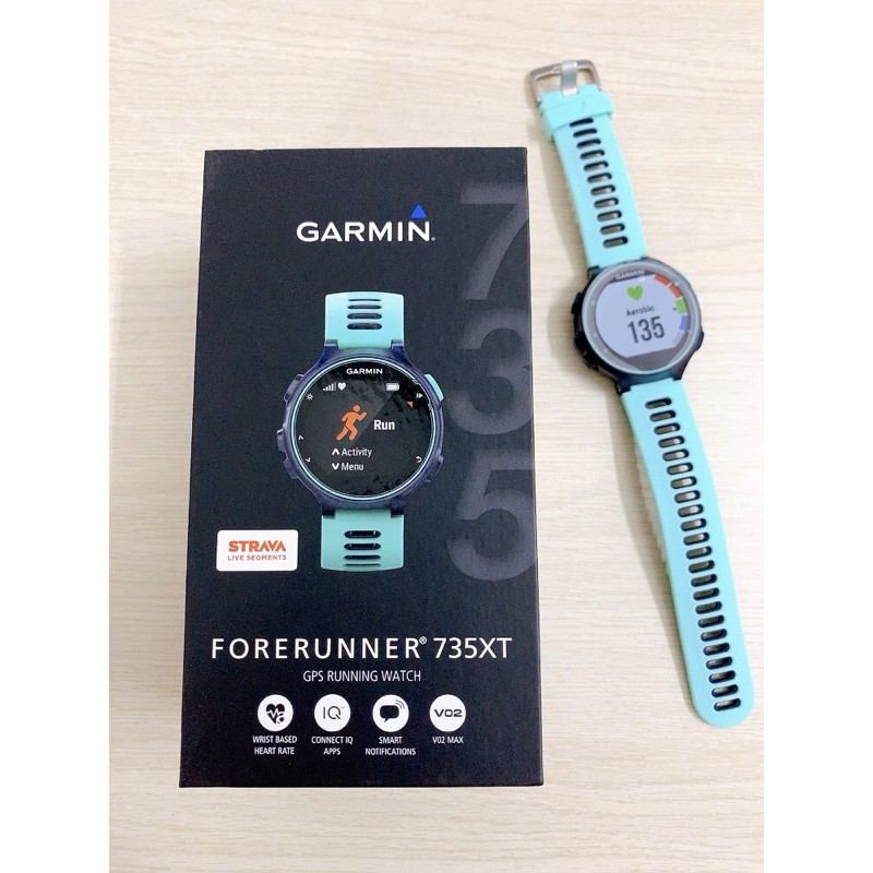 [New seal full box] - Đồng hồ GPS running watch Garmin Forerunner 735XT chống nước màu xanh mint bảo hành 1 tháng