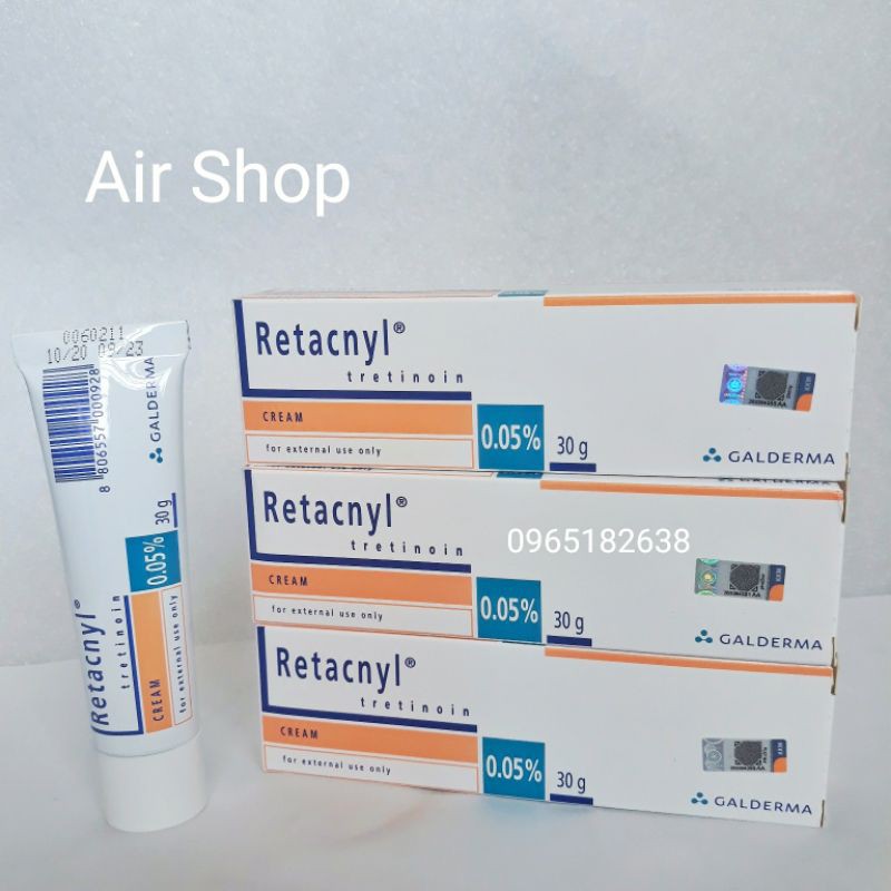 Kem Retacnyl Tretinoin 0.025% 0.05% 30g [ Date mới] Kem giảm mụn