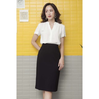 KOKA Design Sơ mi cổ tàu xẻ 45902