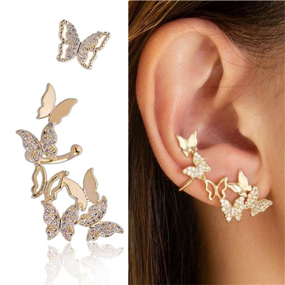 JONYE Bông Tai Hình Bướm Đính Đá Thời Trang