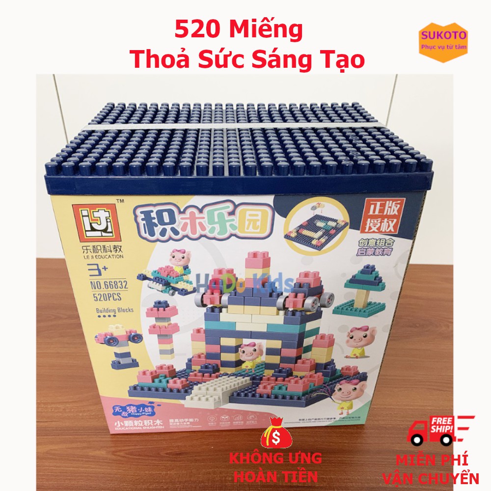 Xếp Hình Lego 520 Miếng - Giúp bé thoả sức sáng tạo, thông minh hơn