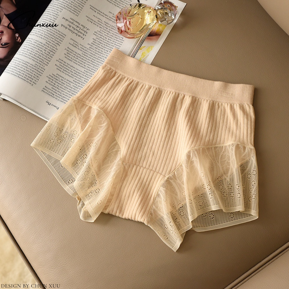 Quần mặc váy vải cotton phối ren cao cấp không lộ viền, không hằn vết mềm mịn thoáng mát ChunXuu- QV07