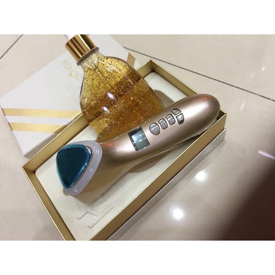 Máy điện di nóng lạnh D002, có ánh sáng sinh học và rung massage