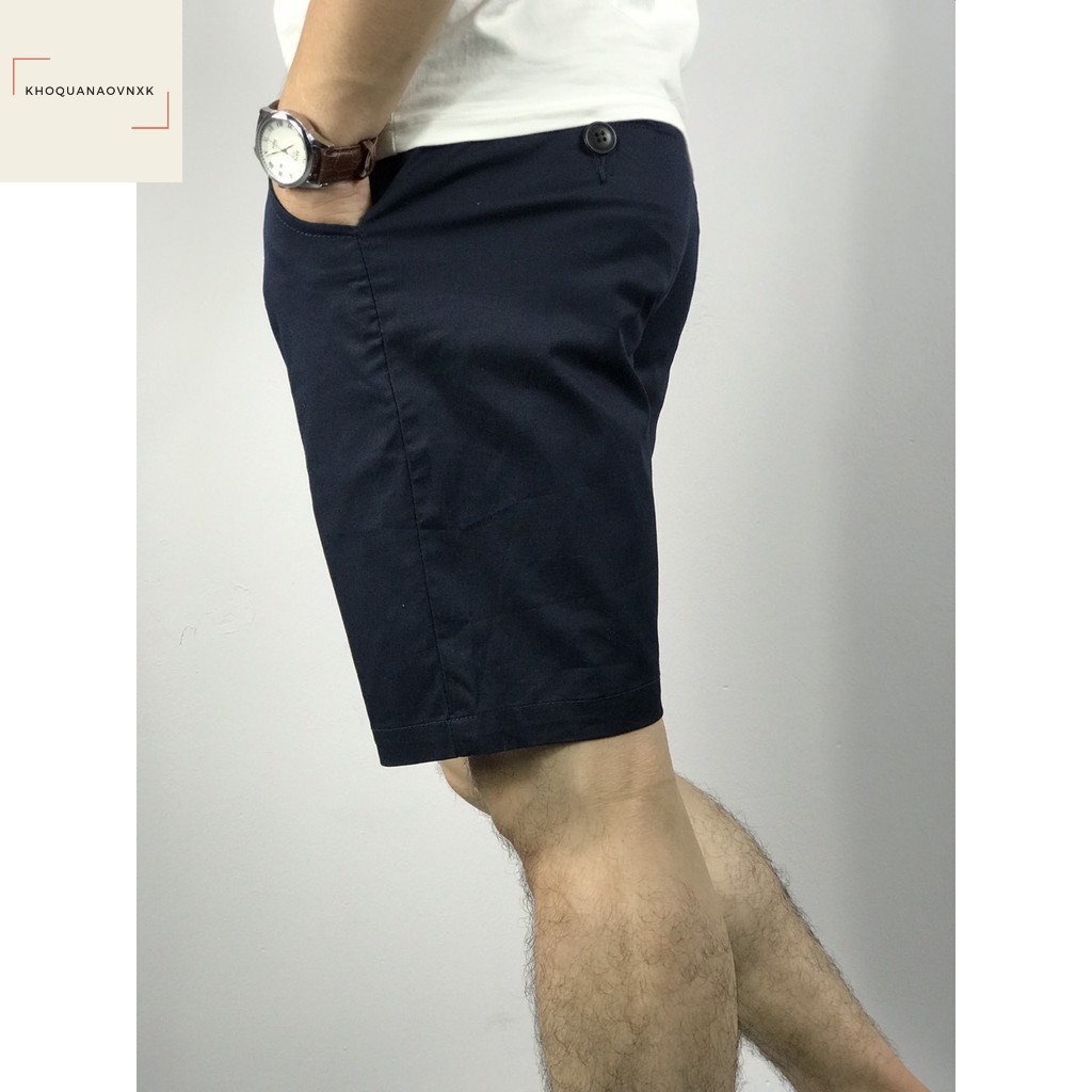 Quần short nam kaki công sở mềm mịn - thoáng mát - thời trang - 2 màu : Đen và tím than