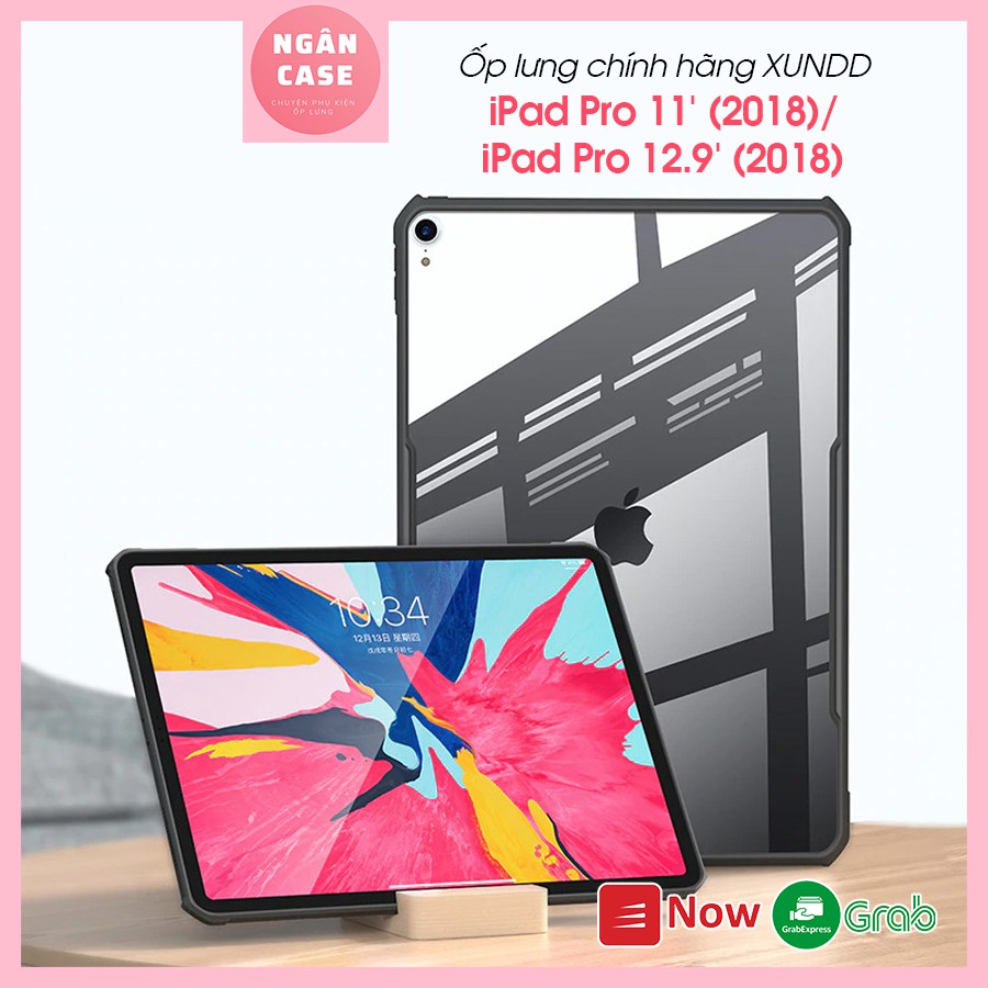 Ốp lưng XUNDD iPad Pro 11' (2018)/ iPad Pro 12.9' (2018), Mặt lưng trong, Viền TPU, Chống sốc