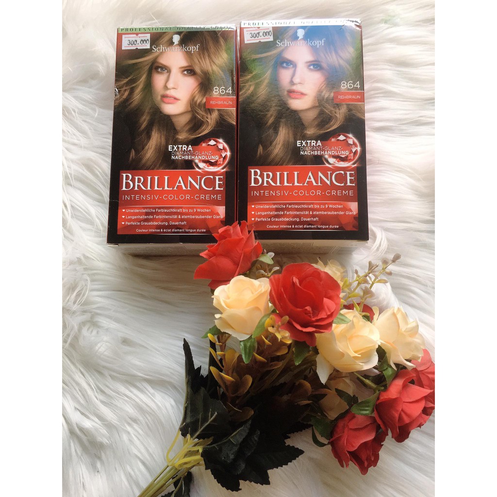 Thuốc Nhuộm Tóc Schwarzkopf Brillance 864 Màu Nâu Vàng