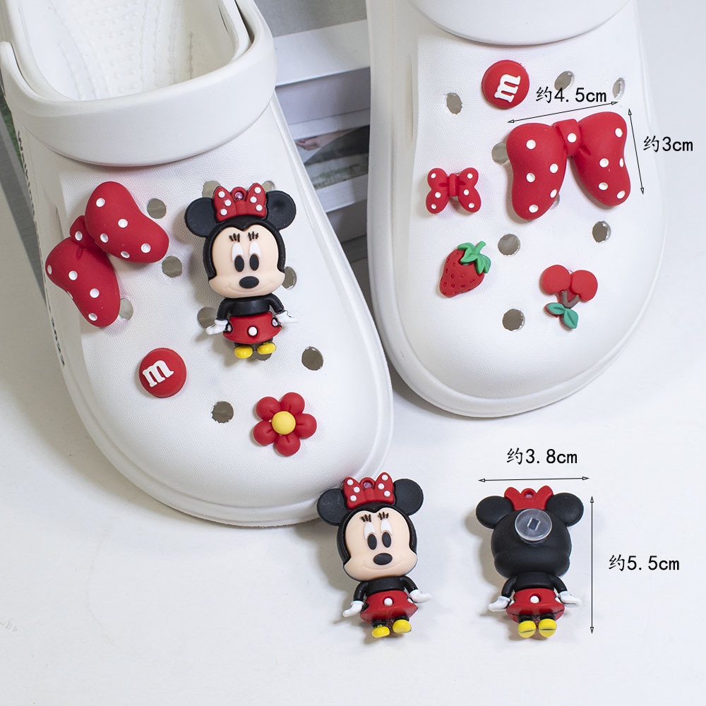CROCS Khóa Cài Hình Hoạt Hình 3D Gắn Đế Giày Cho Bé